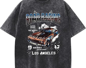 Vintage Racing Shirt, Muscle Car Graphic Tee, Road Racing Tee, Classic Car Shirt, Retro Motorsport Tee, Car Enthusiast Gift