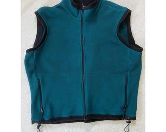 Vintage REI Mens XL Fleece Vest Teal Blue Vintage 90s Full Zip Gorpcore Outdoor