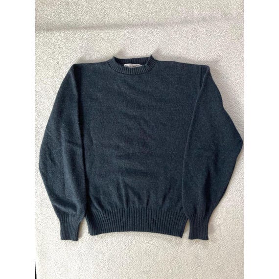 Gap Mens X-Large Sweater Charcoal Gray Vintage Wool Blend Made in USA Crewneck