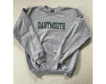 Sudadera vintage de los 90 de Ivy Sport para hombre, talla M, color gris, con cuello redondo, de Dartmouth Ivy League.