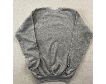Felpa vintage anni '80 Pannill da uomo taglia XL, grigia, maniche raglan, prodotta negli Stati Uniti.