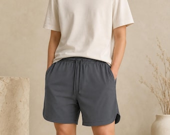 Unisex Quick Dry Performance Shorts, Mesh Lined Athletic Shorts, Cotton Poly Running Shorts, Gym Lounge Summer Shorts