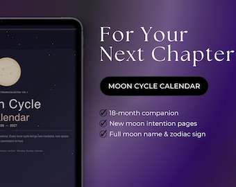Moon Cycle Calendar 2026–2027 — Still Becoming