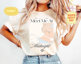 Comfort Colors Meet Me at Midnight Cinderella Shirt, Disney Girls Trip 2026 Shirt, Princess Birthday Girl Tee, Disneyland Outfit