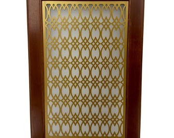 Sage cabinet door insert custom decorative mullion door kitchen bath homeware insert door personalize wine accent cabinetry metal