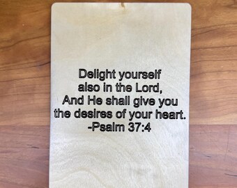 Psalm 34:7 View Board Bible Verse Scripture Plaque Message Board Daily Inspirational Verse Affirmation Board Housewarming Gift Wood Wall Art