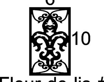 Fleur-de-lis #1 mini insert sample custom decorative mullion door kitchen bath cupboard insert wine door personalize accent hutch cabinetry