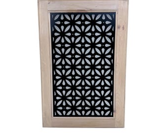 Grace cabinet door insert custom decorative mullion door kitchen bath homeware insert door personalize wine accent cabinetry metal