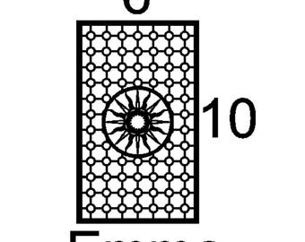 Emma mini insert sample custom decorative mullion door kitchen bath cupboard insert wine door personalize accent hutch cabinetry metal