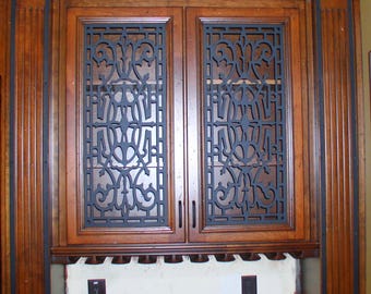 Andrea cabinet door insert custom decorative mullion door kitchen bath homeware insert door personalize accent hutch cabinetry wall art