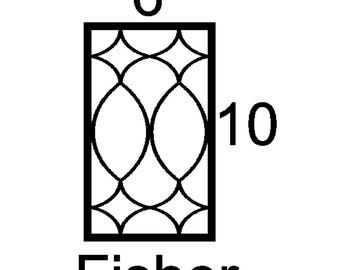 Fisher mini insert sample custom decorative mullion door kitchen bath cupboard insert wine door personalize accent hutch cabinetry metal