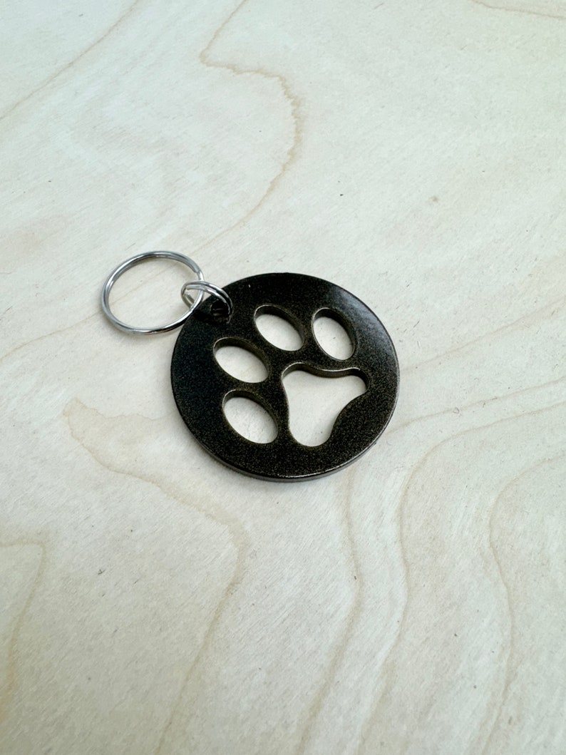 Custom Dog Paw Print Metal Keychain Metal Laser Cut Quality Keychain