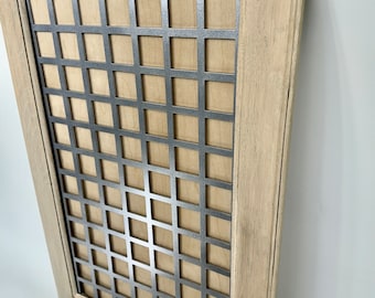 Squares 1.5" cabinet door insert custom decorative mullion door kitchen bath cupboard insert door personalize wine accent cabinetry metal