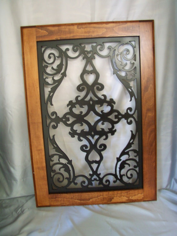 Cabinet Door Panel Insert In Decorative Iron Design Name Is Etsy