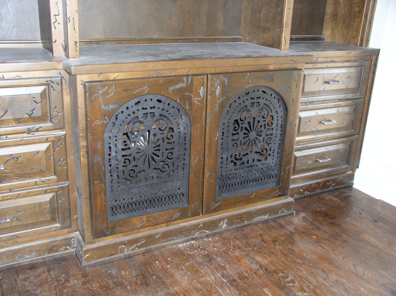 Door Panel Insert in decorative iron.. Etsy