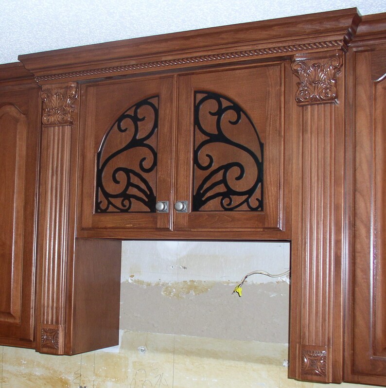 Door Panel Insert in decorative iron.. Etsy