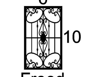 Freed mini insert sample custom decorative mullion door kitchen bath cupboard insert wine door personalize accent hutch cabinetry metal