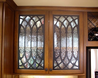 Howland cabinet door insert custom decorative mullion door kitchen bath homeware insert wine door personalize accent hutch cabinetry metal