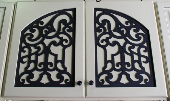 Holly Cabinet Door Panel Insert In Decorative Iron Available Etsy