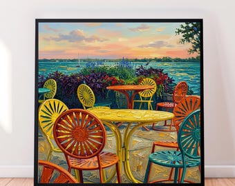 University of Wisconsin-Madison Wall Art, Memorial Union Terrace Chairs (Printable, Digital Download)