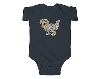 Dino Baby Strampelanzug | Aufkleber Bomb Dinosaurier Bodysuit, Kleinkind-T-Shirt