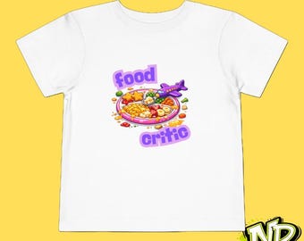 フード評論家Tシャツ（幼児用）｜おもしろキッズTシャツ