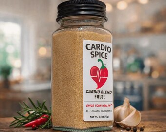 Organic Cardio Spice Blend, Salt-Free Heart Healthy Seasoning Mix (2.5oz)