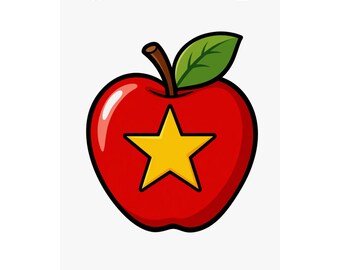 Teacher Apple Art Print — Thank You Teacher Appreciation Gift 2026