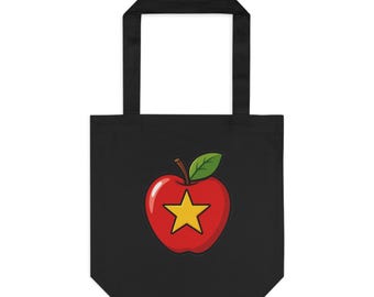 Teacher Apple Art Tote — Thank You Teacher Canvas Bag