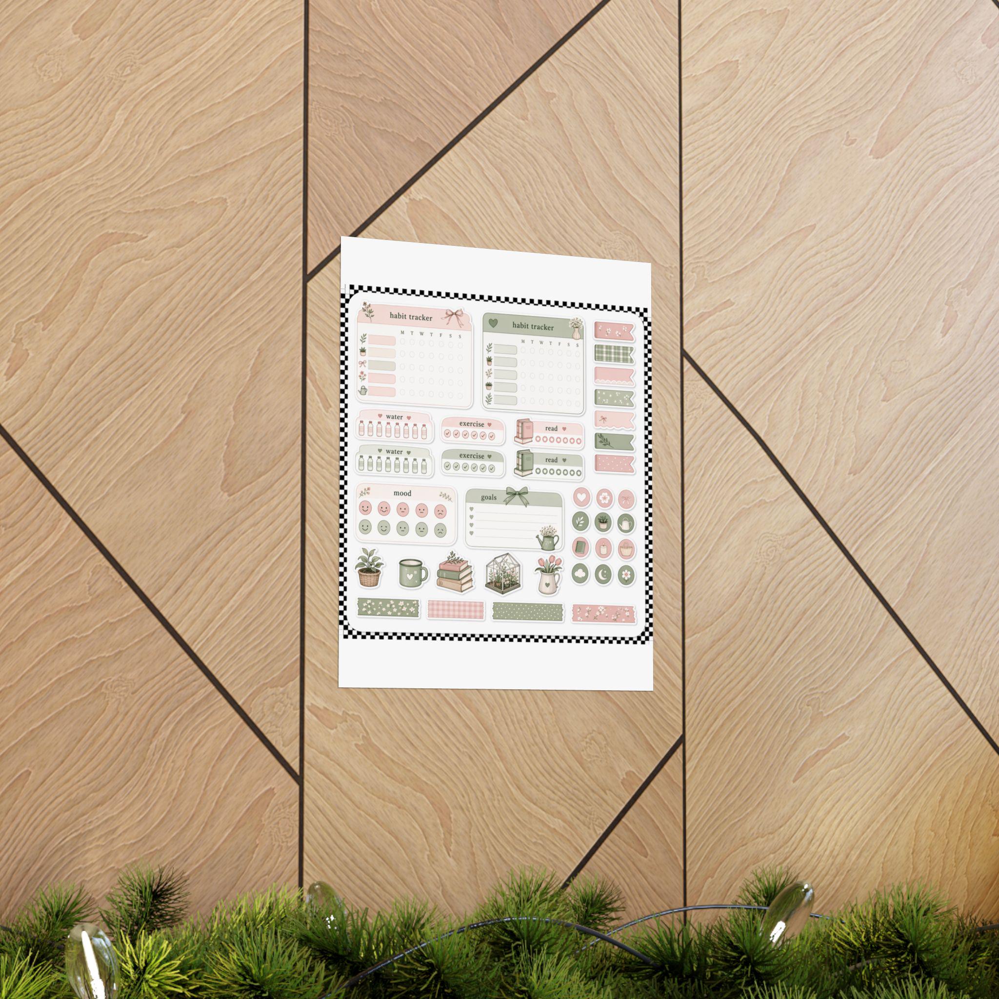 Planner Stickers Habit Tracker - Poster - Etsy