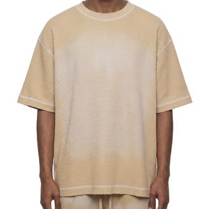 Unisex Sunfade Waffle Boxy T-Shirt image 13