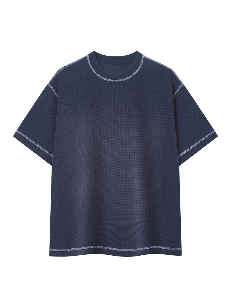 Unisex Sunfade Waffle Boxy T-Shirt image 11