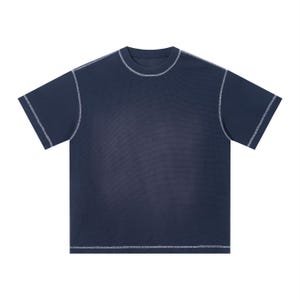 Unisex Sunfade Waffle Boxy T-Shirt image 7