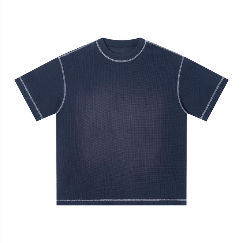 Unisex Sunfade Waffle Boxy T-Shirt image 7