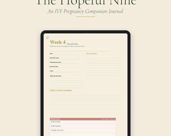 IVF Pregnancy Journal & Planner | Anxiety Companion for Hopeful Mothers (Digital Download)