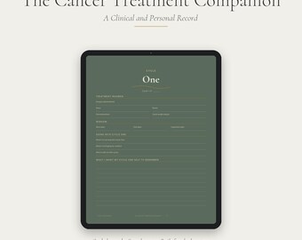 Cancer Treatment Journal GoodNotes | Chemotherapy Planner | 80-Page Treatment Companion with 105 Sticker PNG Files
