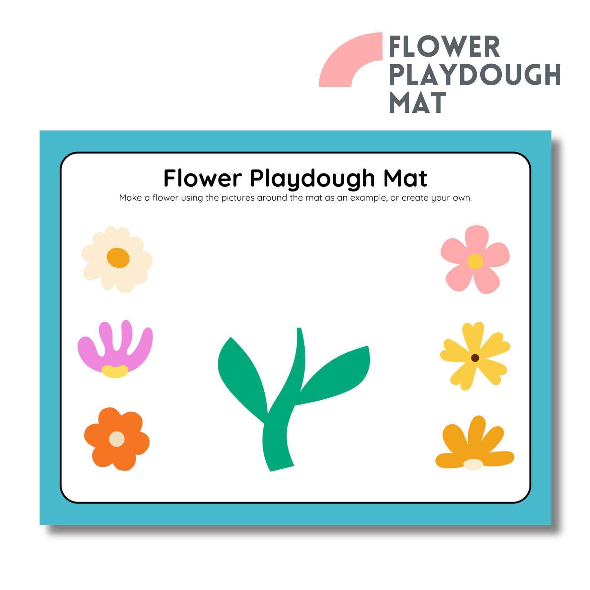 Flower Playdough Mats for Kids |spring Fine Motor Activity | Build ...