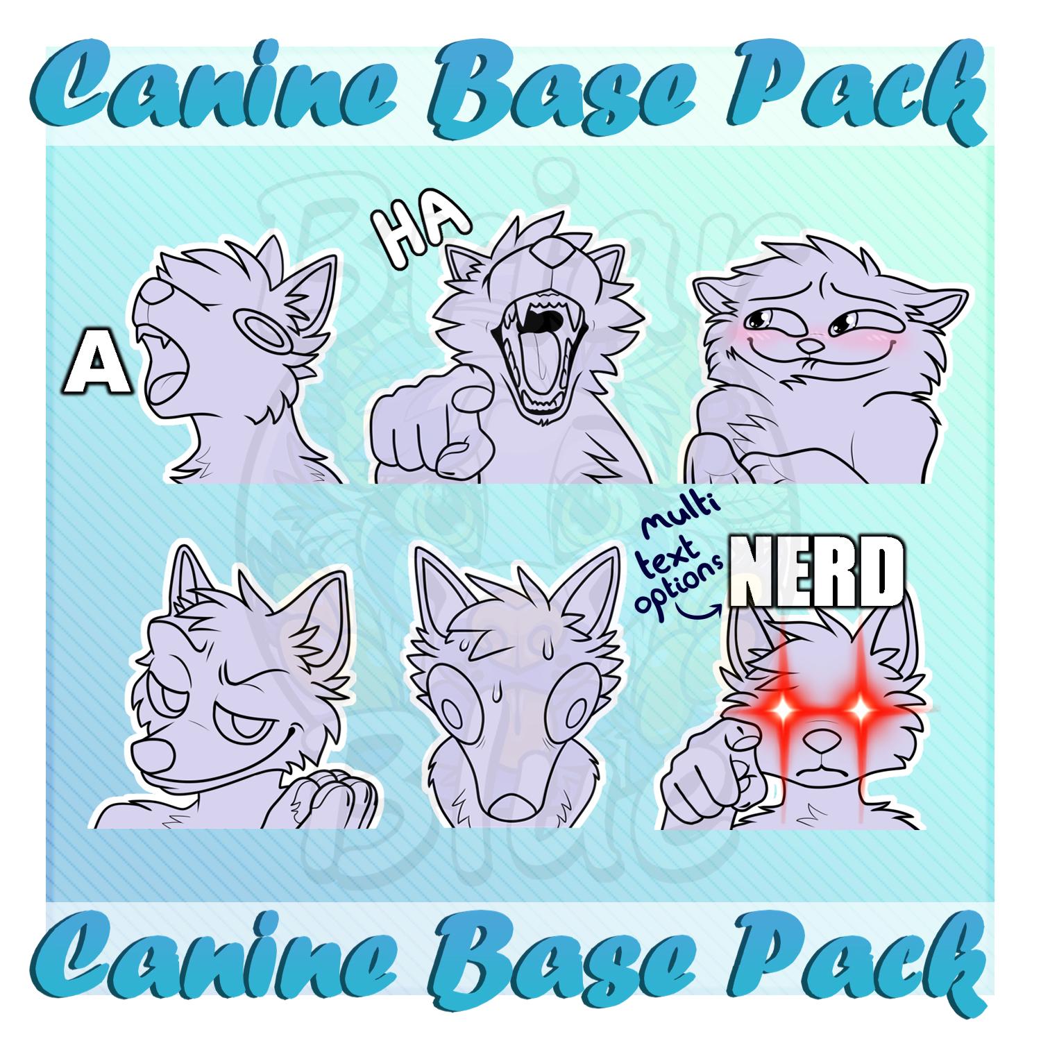 Sticker Base Ref Furry Meme Sticker BASE PACK 1 for Wolves, Foxes, Dogs, & Other Canines ...