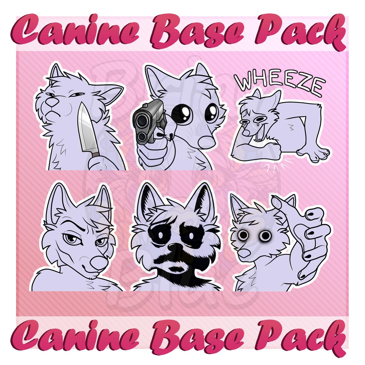 Sticker Base Ref Furry Meme Sticker BASE PACK 2 for Wolves, Foxes, Dogs, & Other Canines ...
