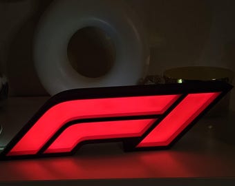 Lámpara de escritorio estilo Fórmula Racing, con luz LED brillante, ideal para aficionados a los coches y al automovilismo.