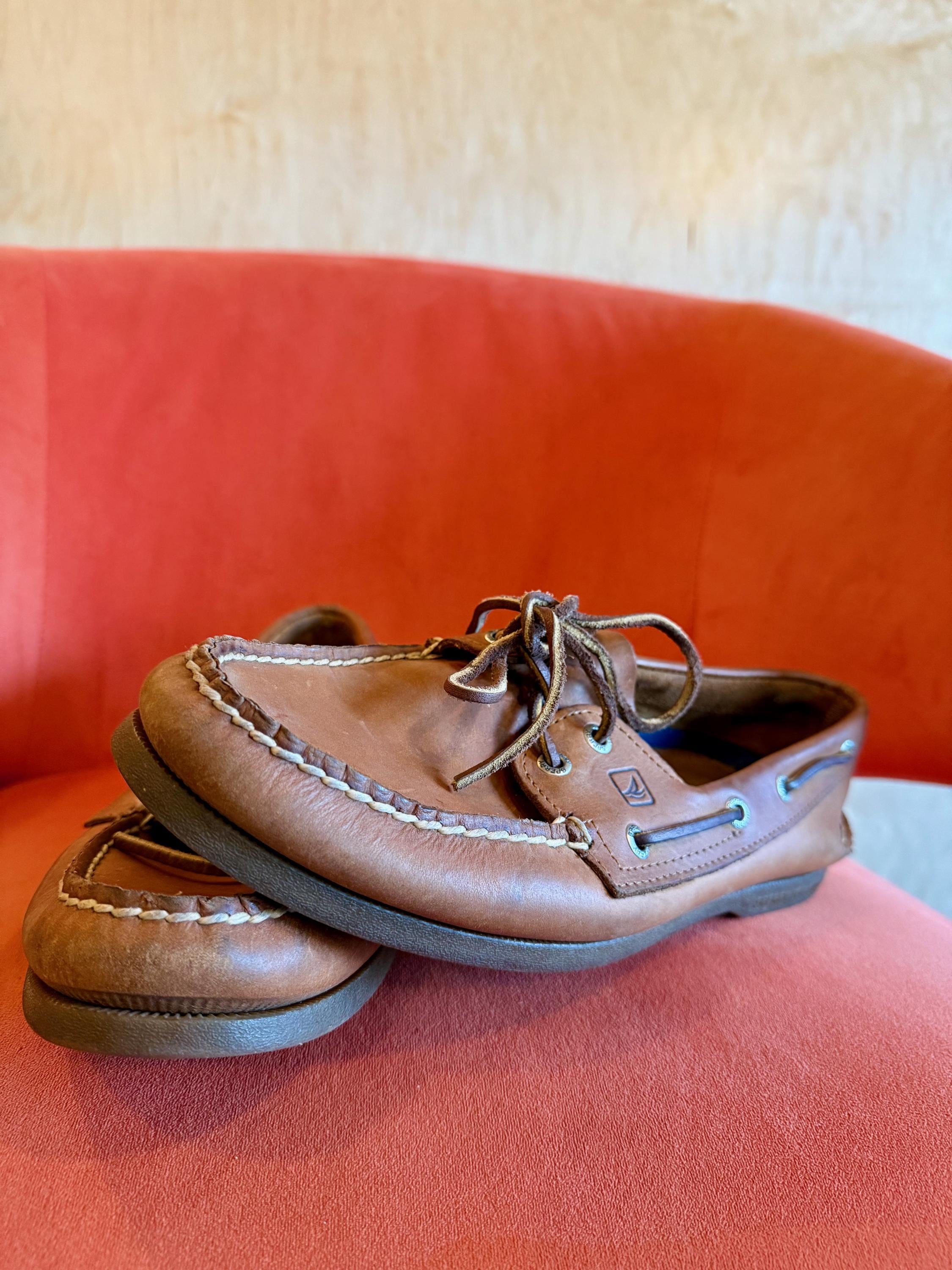 Cole Haan Loafers Boat Deck Brown Leather Lace Preppy Casual Summer 10.5M M Boat Shoe Casual Shoes for Men with Upper Leather for sale  main image 2