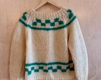 Maglione in mohair lavorato a mano in Italia - totalmente Mod