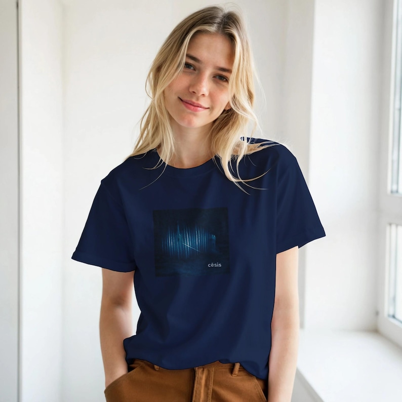 Cesis Latvia T-Shirt with Medieval Castle and Misty Fog, Baltic Architecture Tee image 3