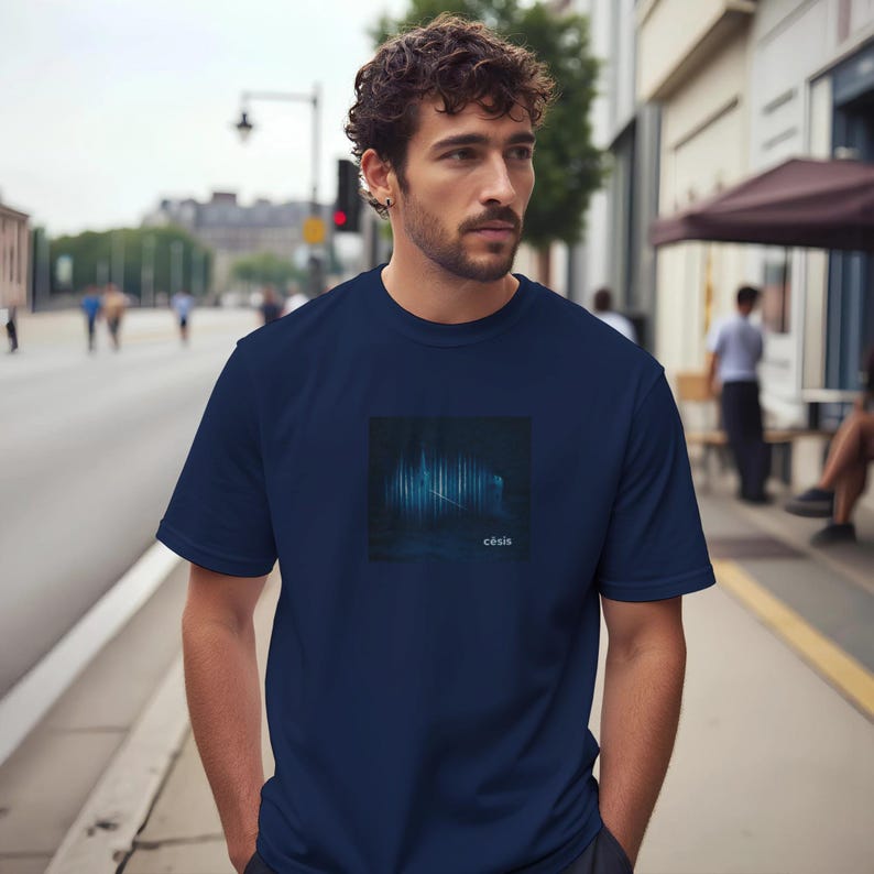 Cesis Latvia T-Shirt with Medieval Castle and Misty Fog, Baltic Architecture Tee image 5