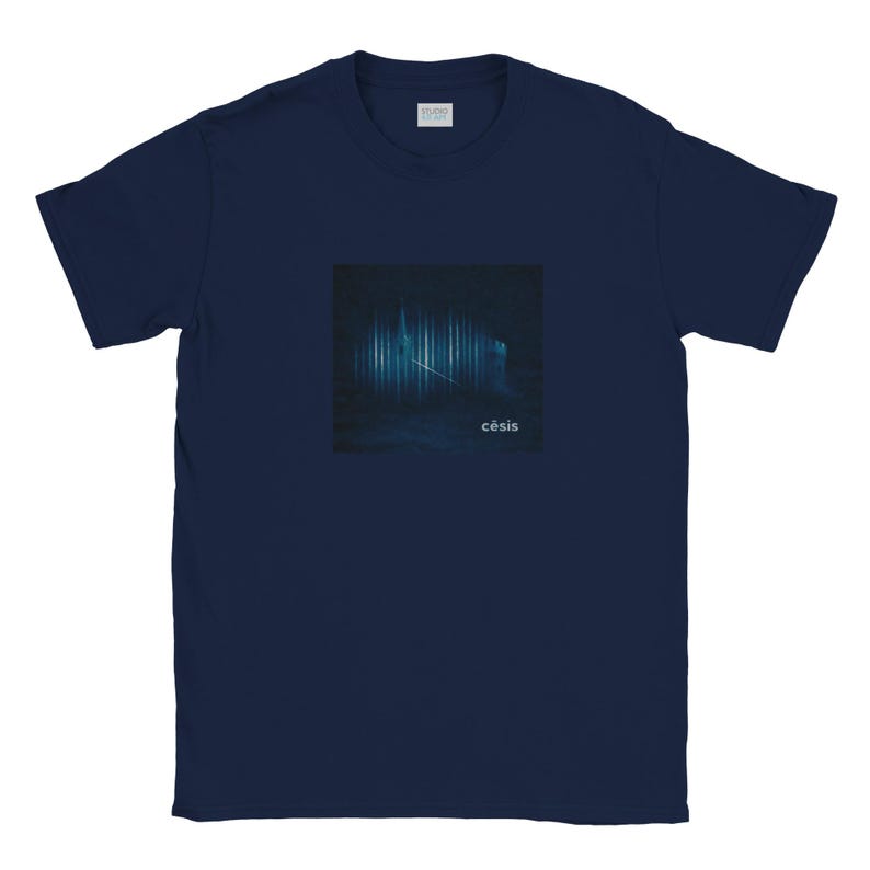 Cesis Latvia T-Shirt with Medieval Castle and Misty Fog, Baltic Architecture Tee image 1