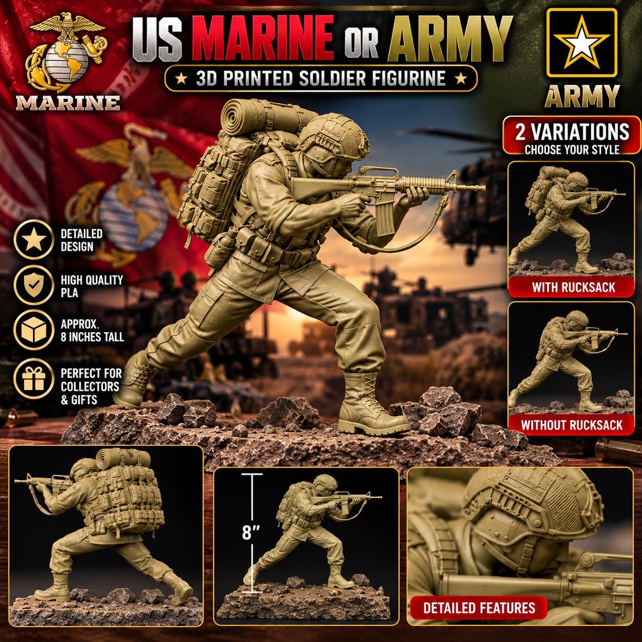 Marine Corps Action Figure - Etsy