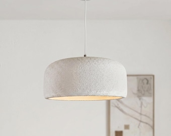 Lámpara colgante moderna Wabi-Sabi blanca texturizada - Lámpara colgante minimalista Japandi para la decoración del hogar