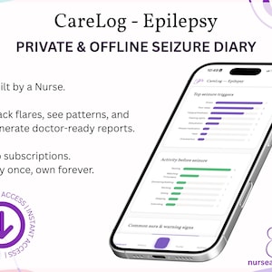 Interactive Epilepsy Seizure Tracker | Private Offline Diary, Doctor Reports (HTML File)