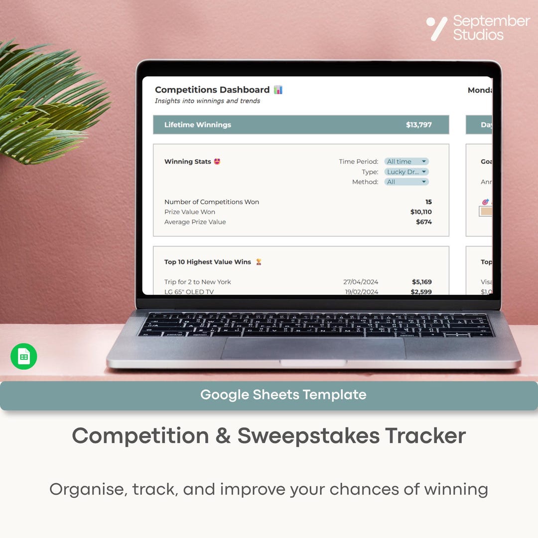 Contest Tracker | Competition Entry Log | Sweepstakes & Giveaway ...