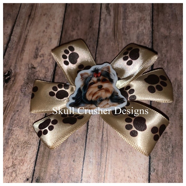 Yorkie Hair Bows Etsy